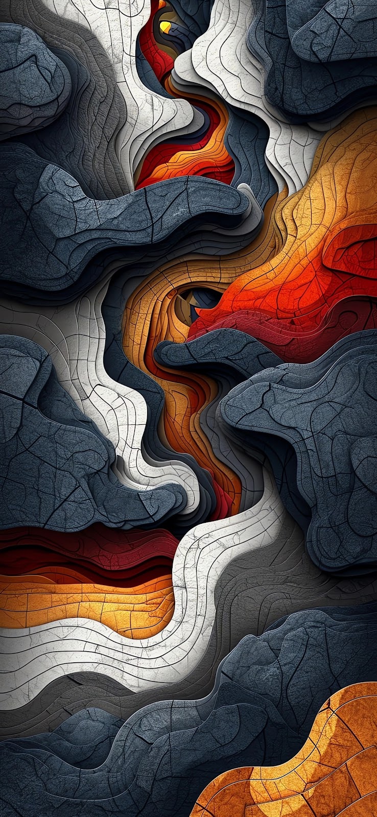 Earthen Waves Abstract