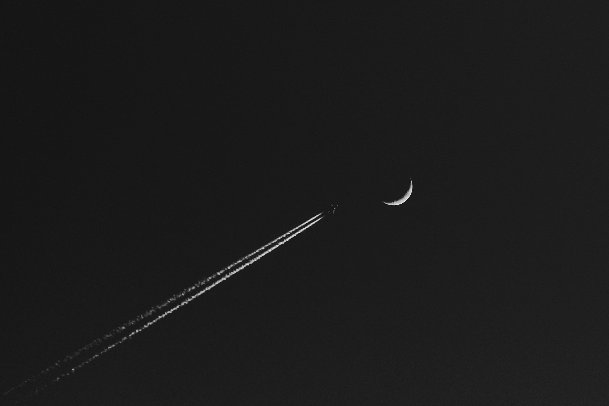 airplane, minimalism, monochrome