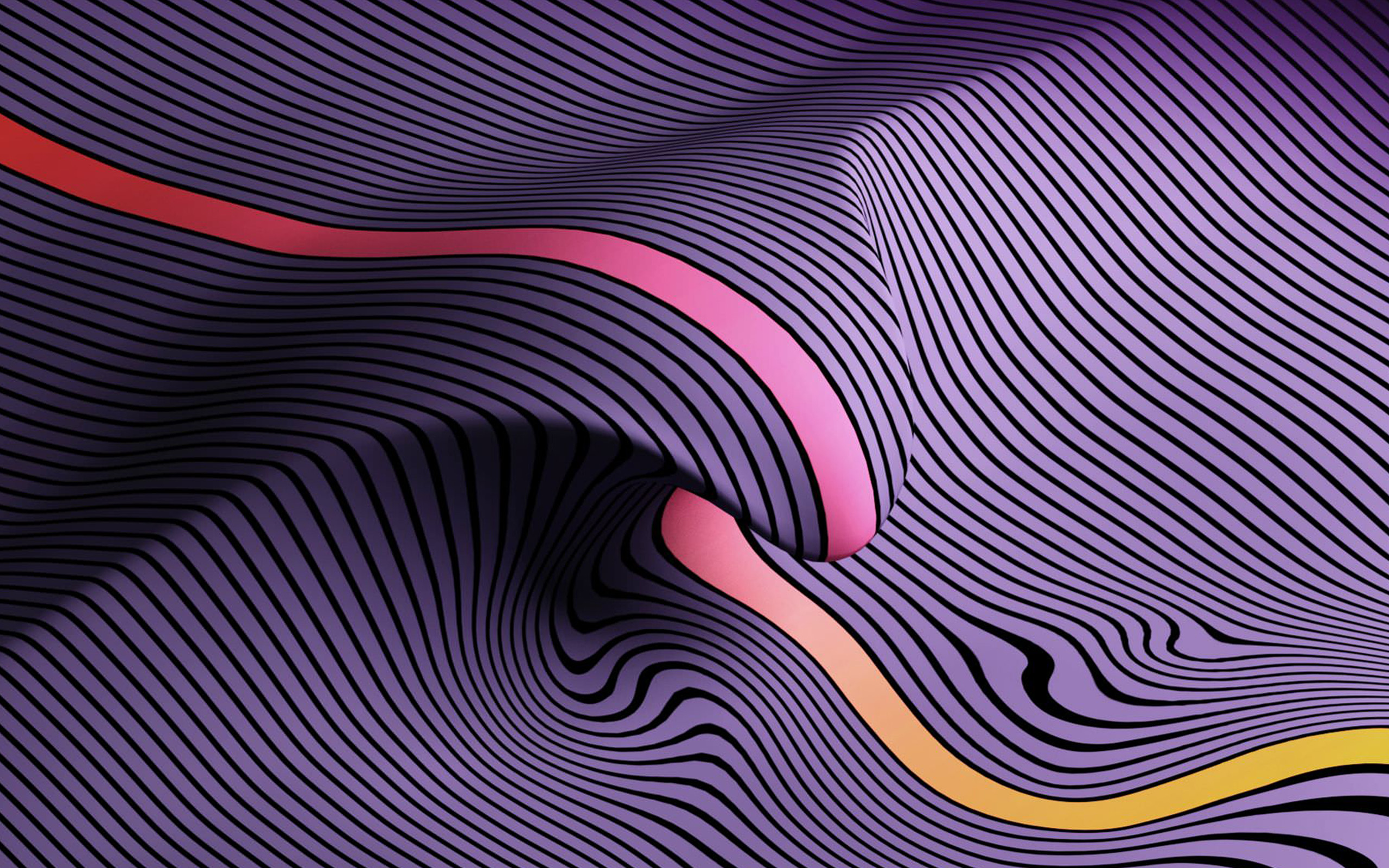 Purple Line Digital Abstract
