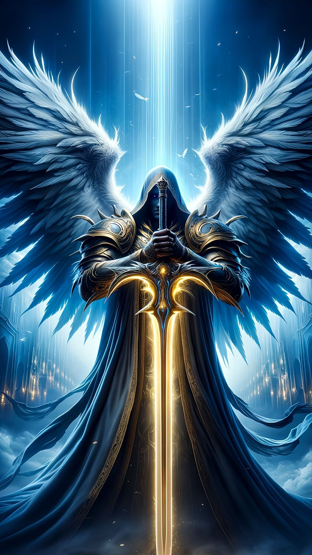 Wallpaper archangel, warrior, wings