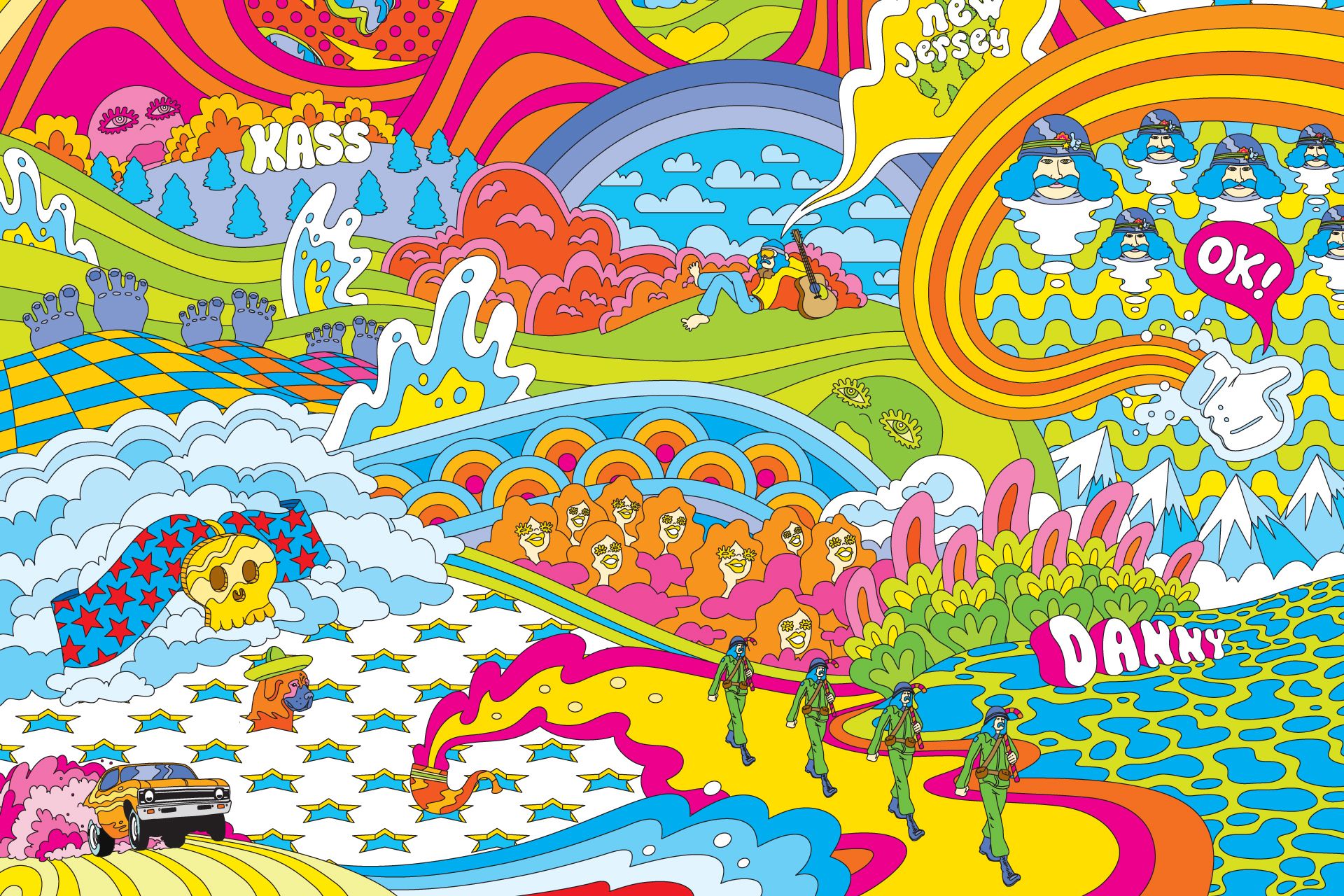 Vivid Psychedelic Hues: A Trippy HD