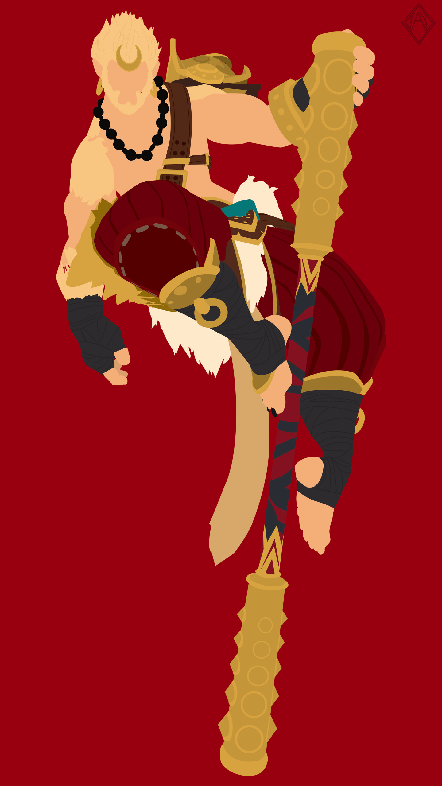 Sun Wukong Minimalist Wallpaper