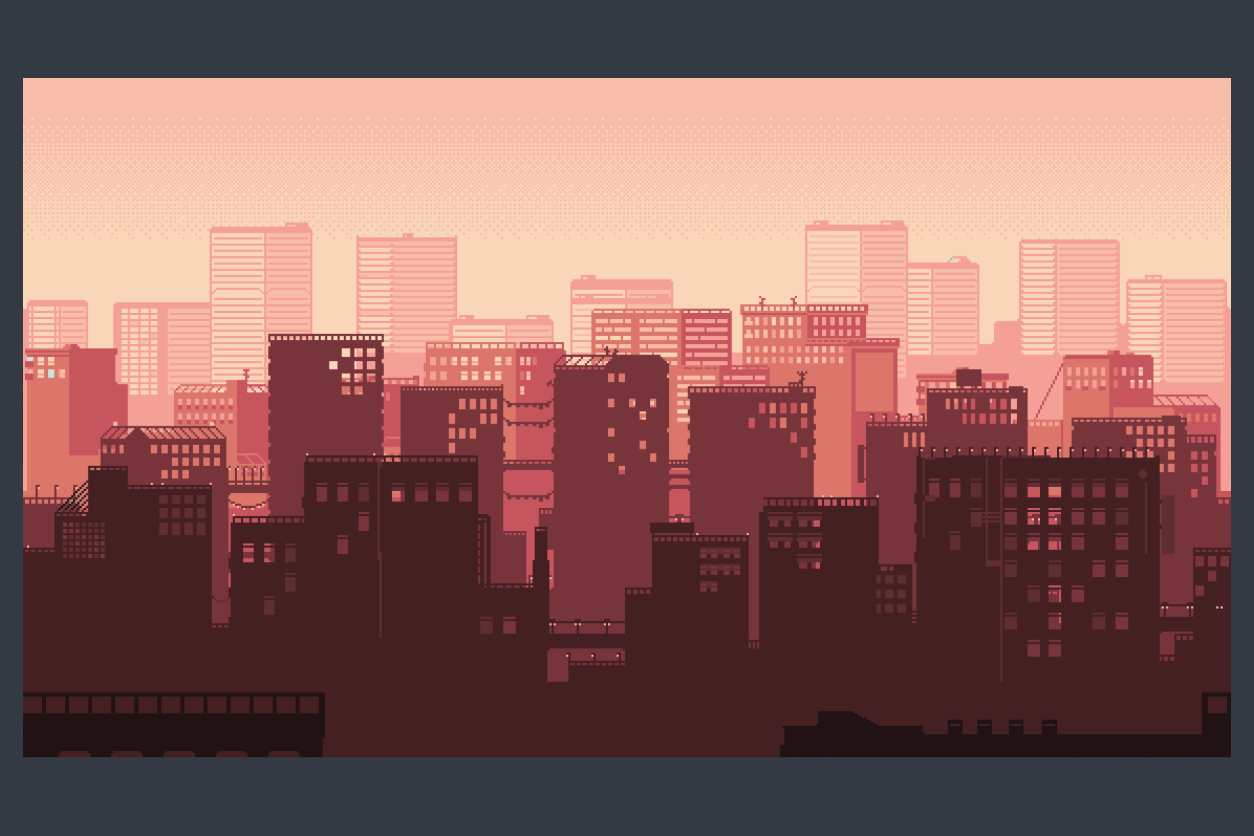 Free City Background Pixel Art