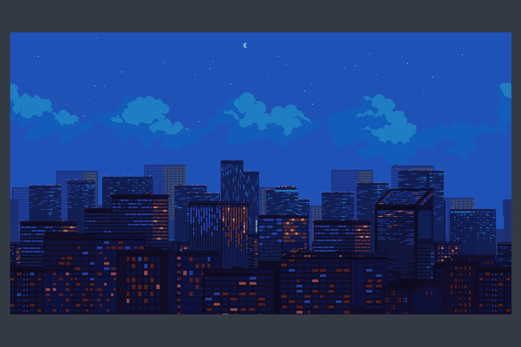 Free City Background Pixel Art