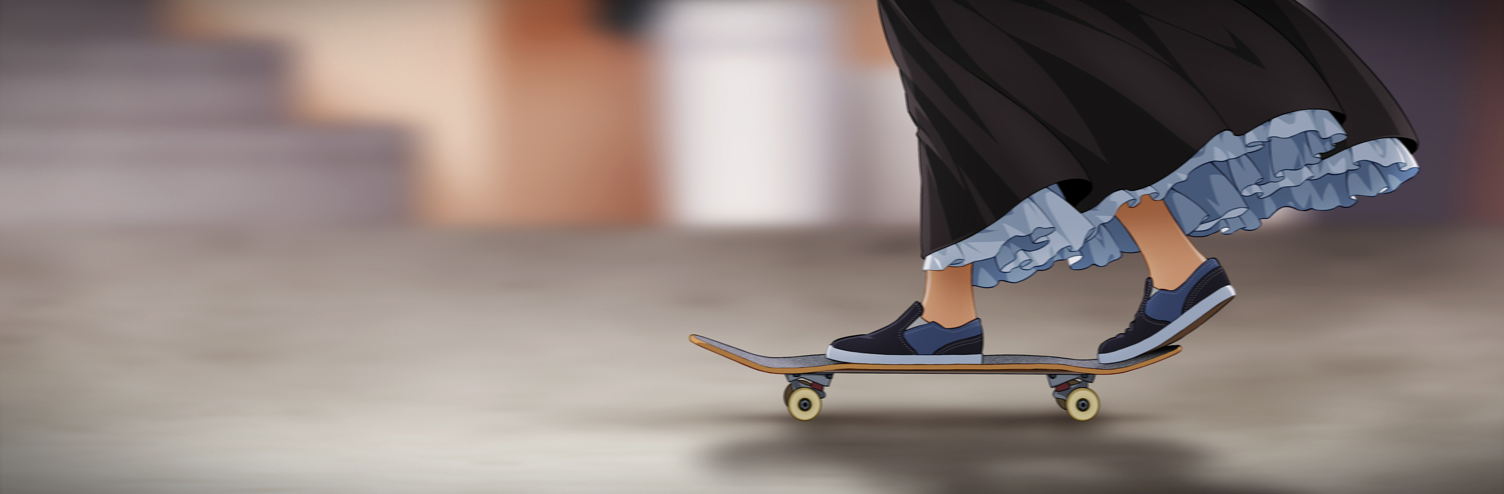 Anime Anime Girls Skateboard