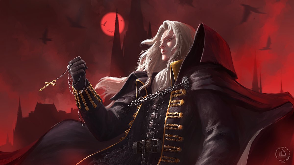 Stunning painting of Alucard
