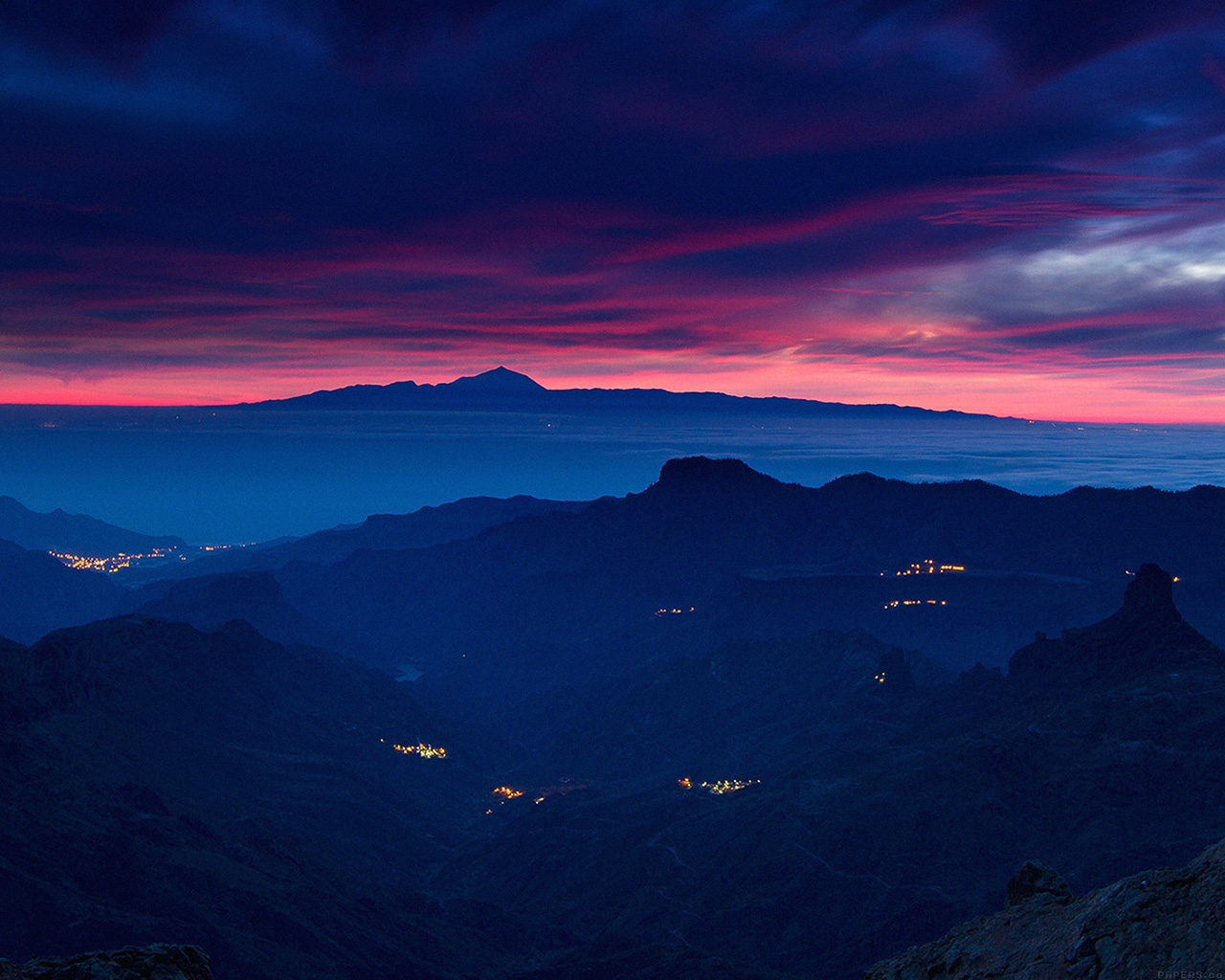 Landscape Mountain Hill Nature Sunset