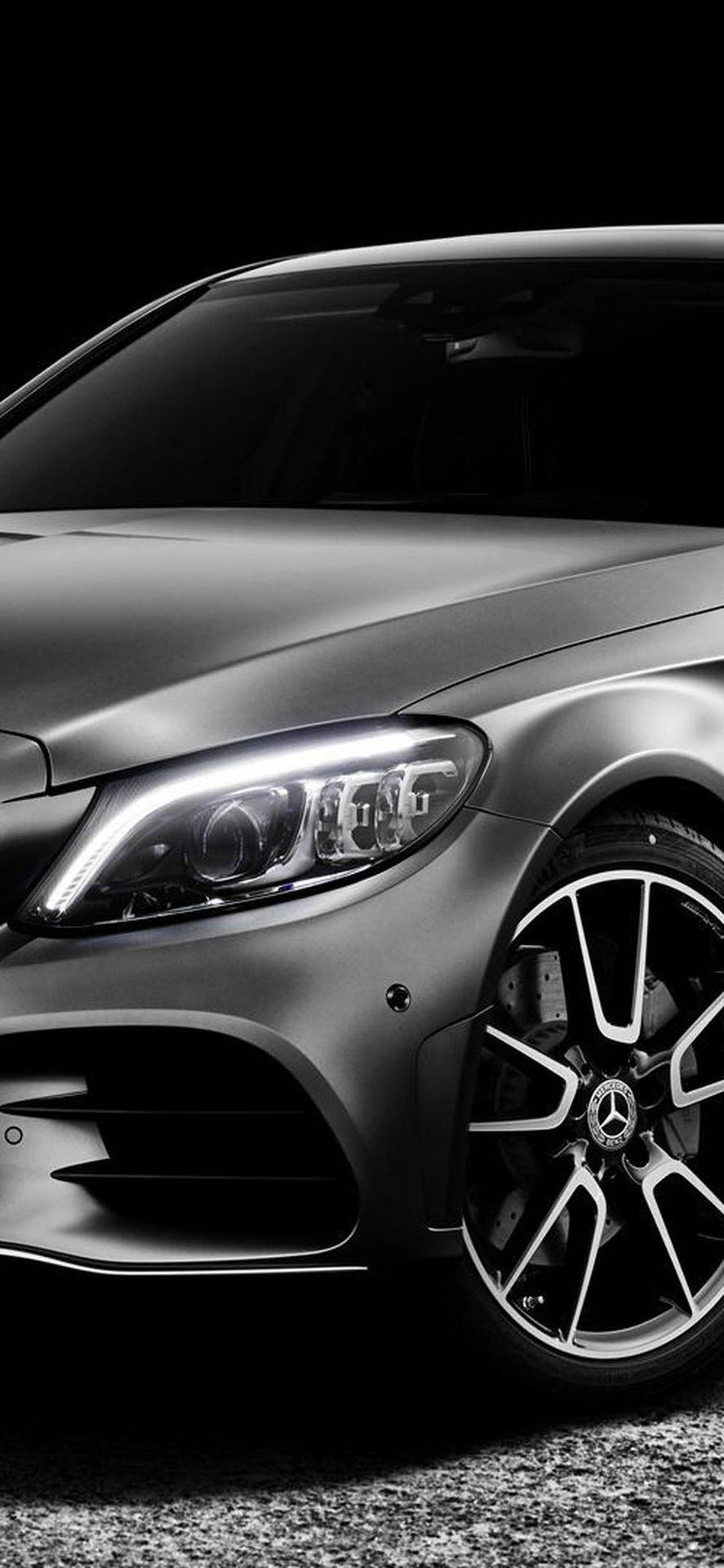 Download Silver Mercedes Benz Headlight