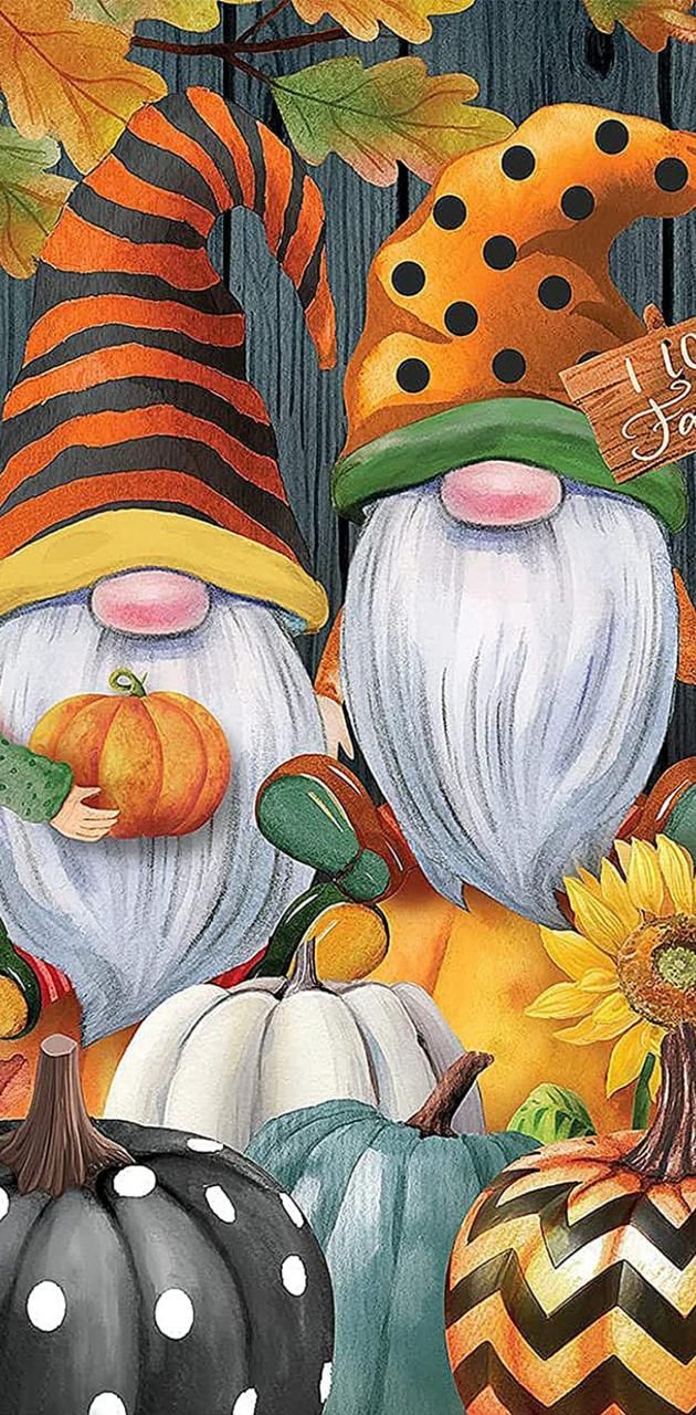Fall gnomes wallpaper