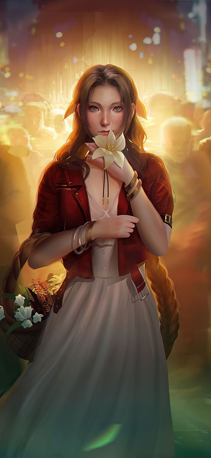 aerith gainsborough iPhone X Wallpaper