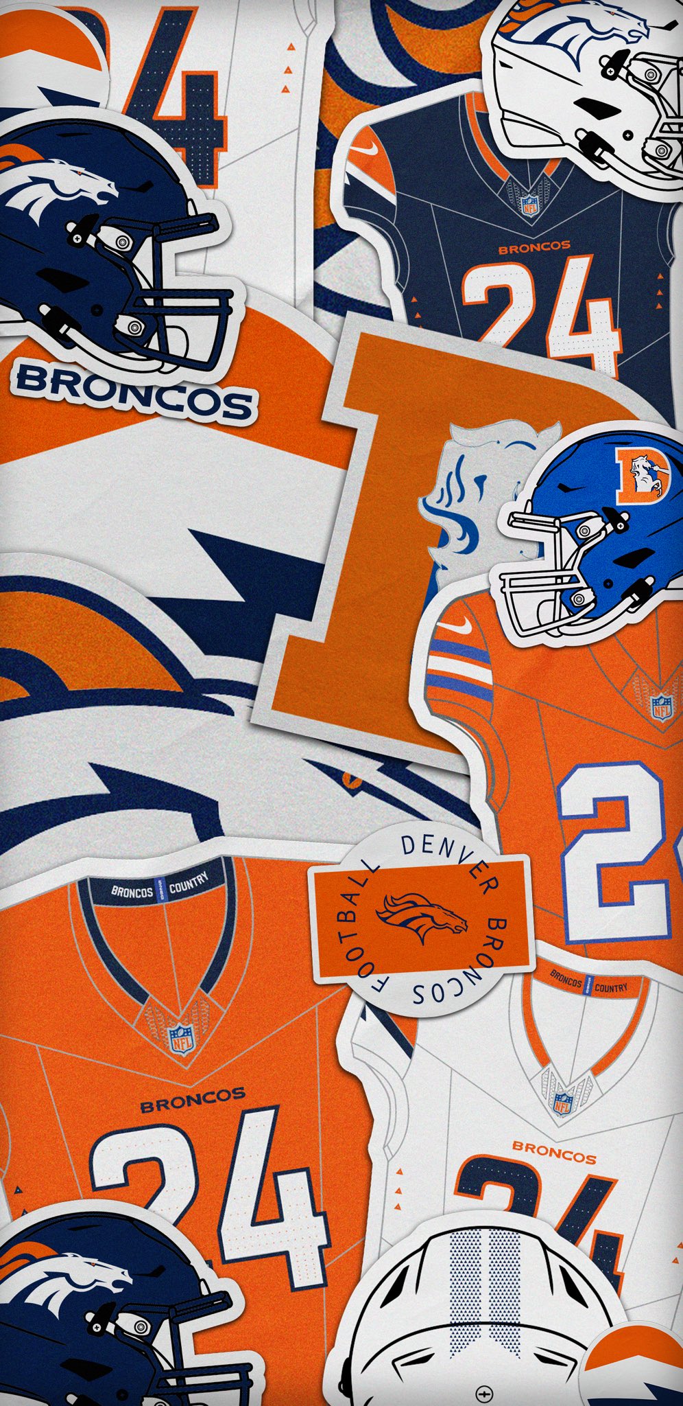 Denver Broncos uniforms, new