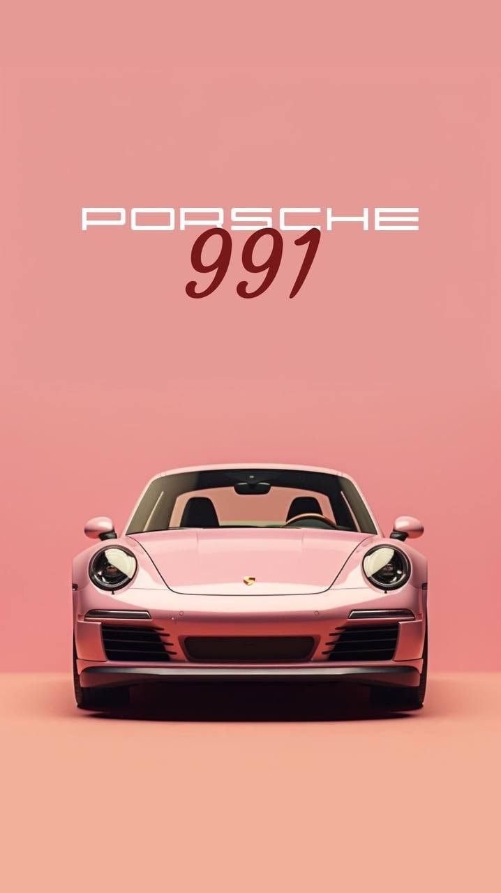 Pink Porsche 991 Wallpaper, Digital Product