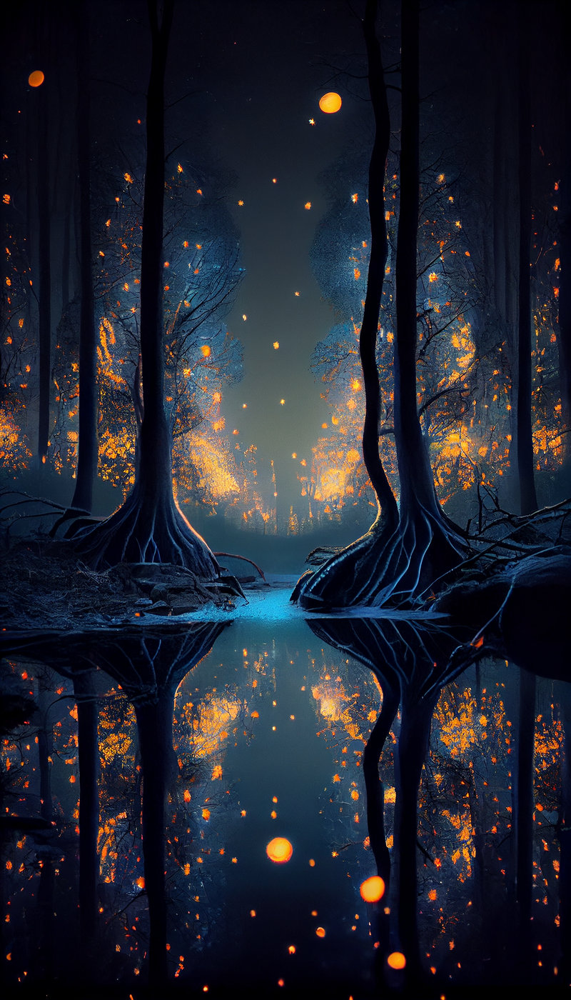 Fantasy Forest Background Cartoon Light