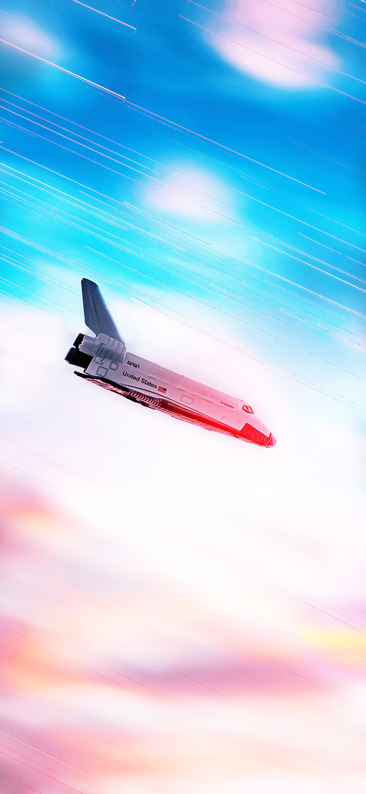 Space Shuttle Entering Atmosphere 4K