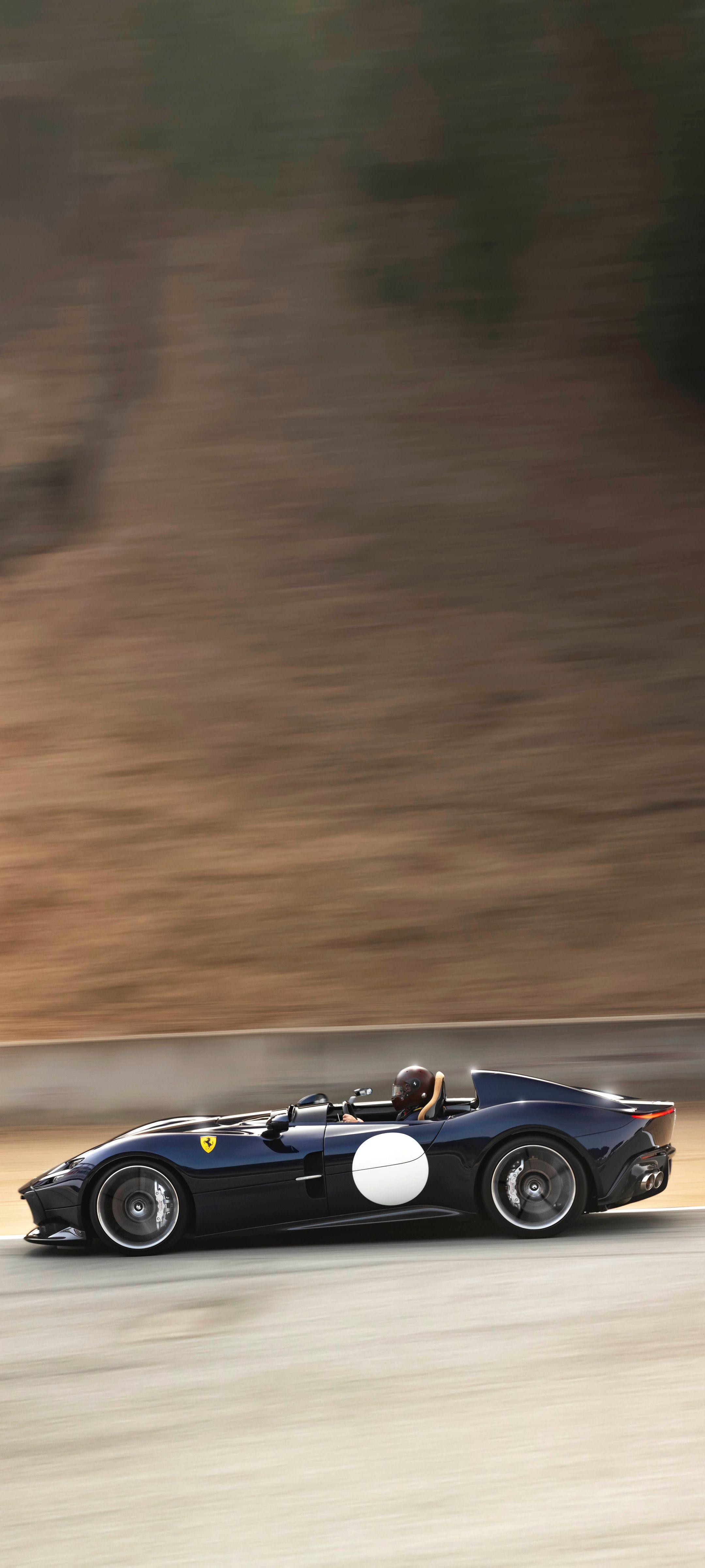 Black Ferrari mobile wallpaper, new