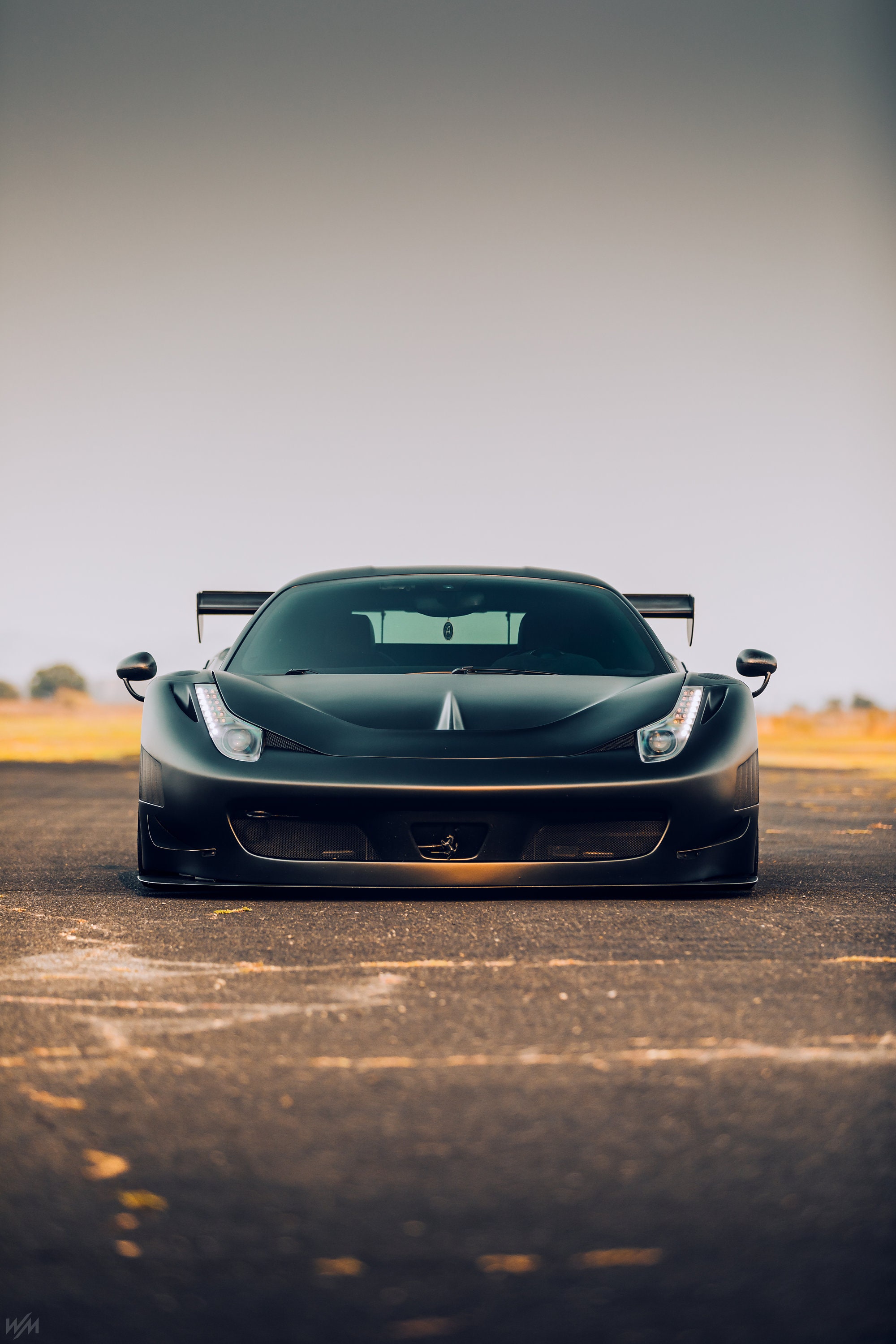 Black Ferrari 458 Poster