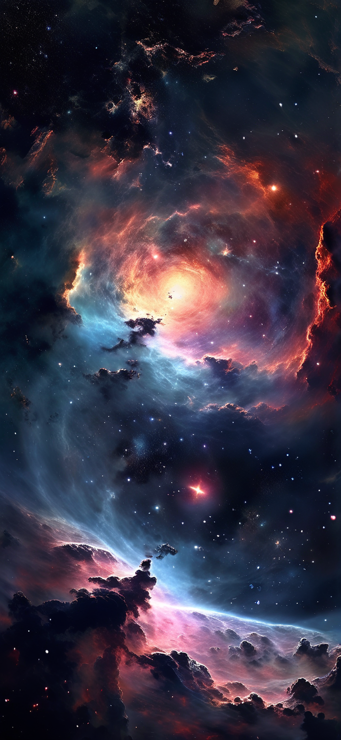 Constellation, nebula, and black hole