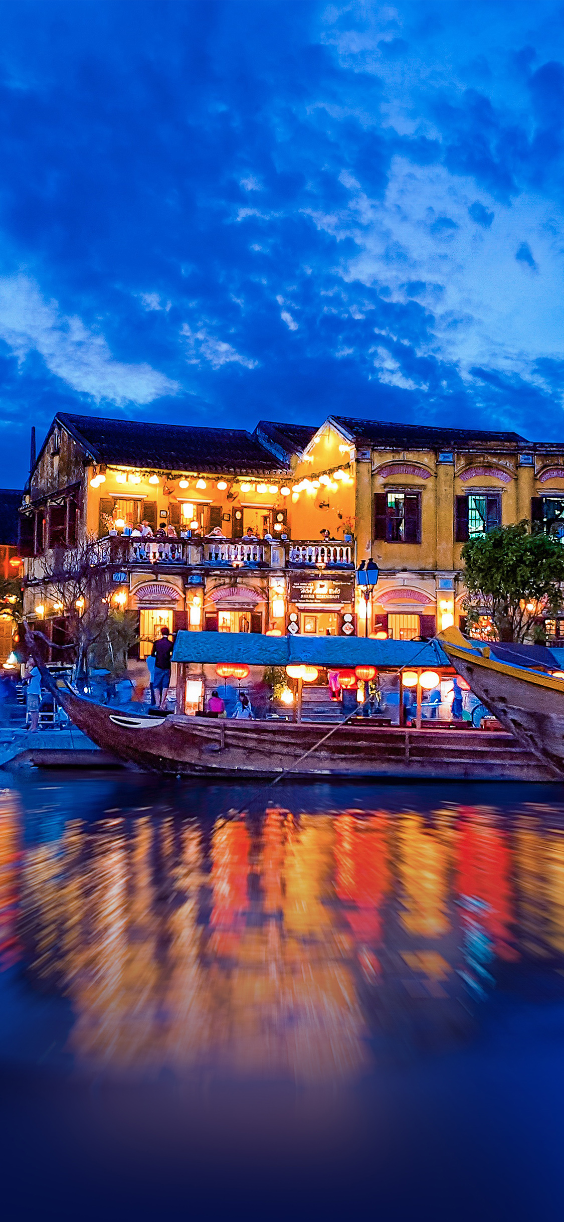 Boat summer vacation party blue night