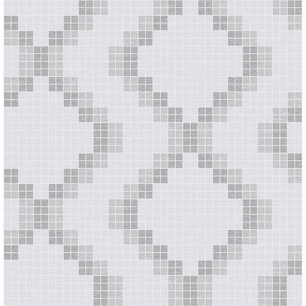 2716 23863 Mosaic Grey Grid Wallpaper