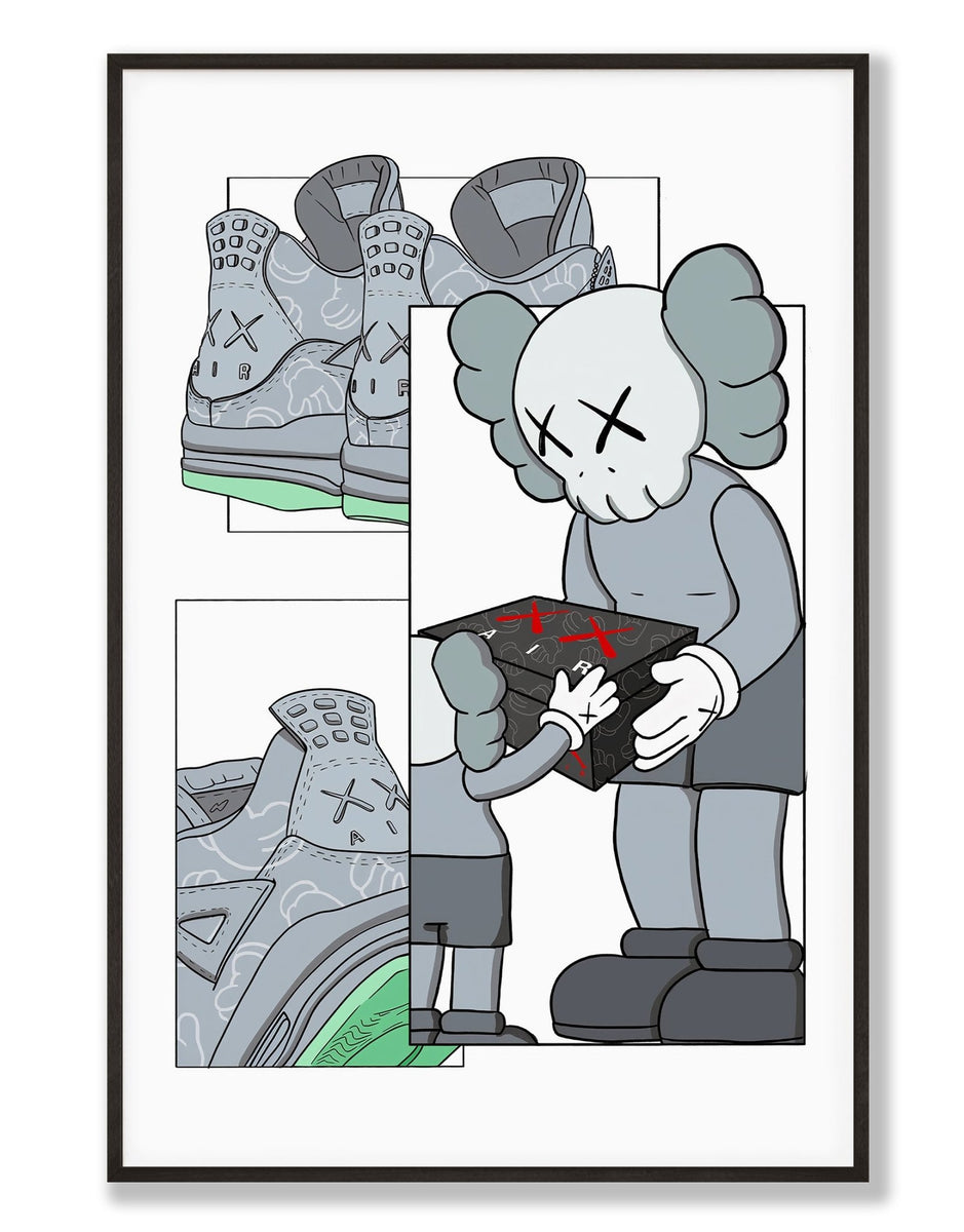 KAWS Jordan 4 Wall Art