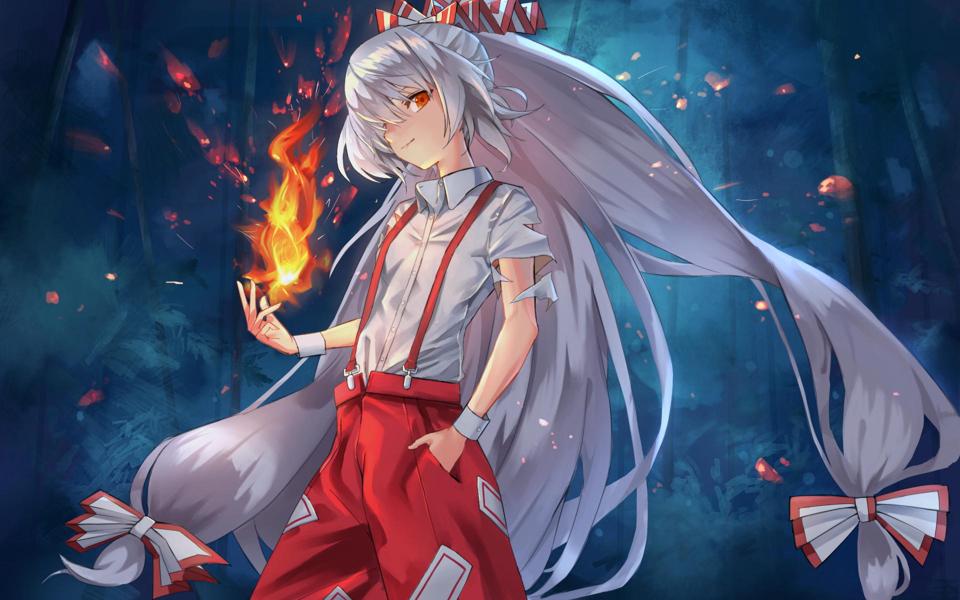 Download Fujiwara No Mokou Anime Touhou