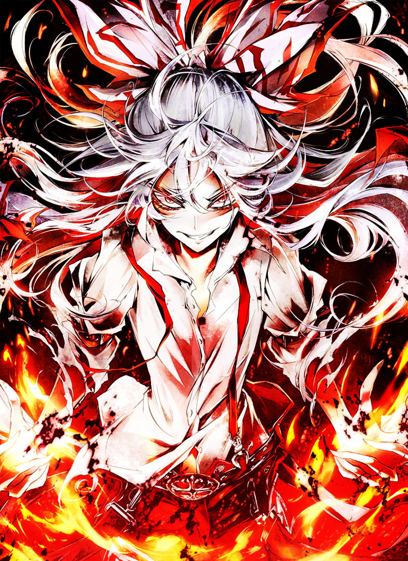 Fujiwara no Mokou, Mobile Wallpaper