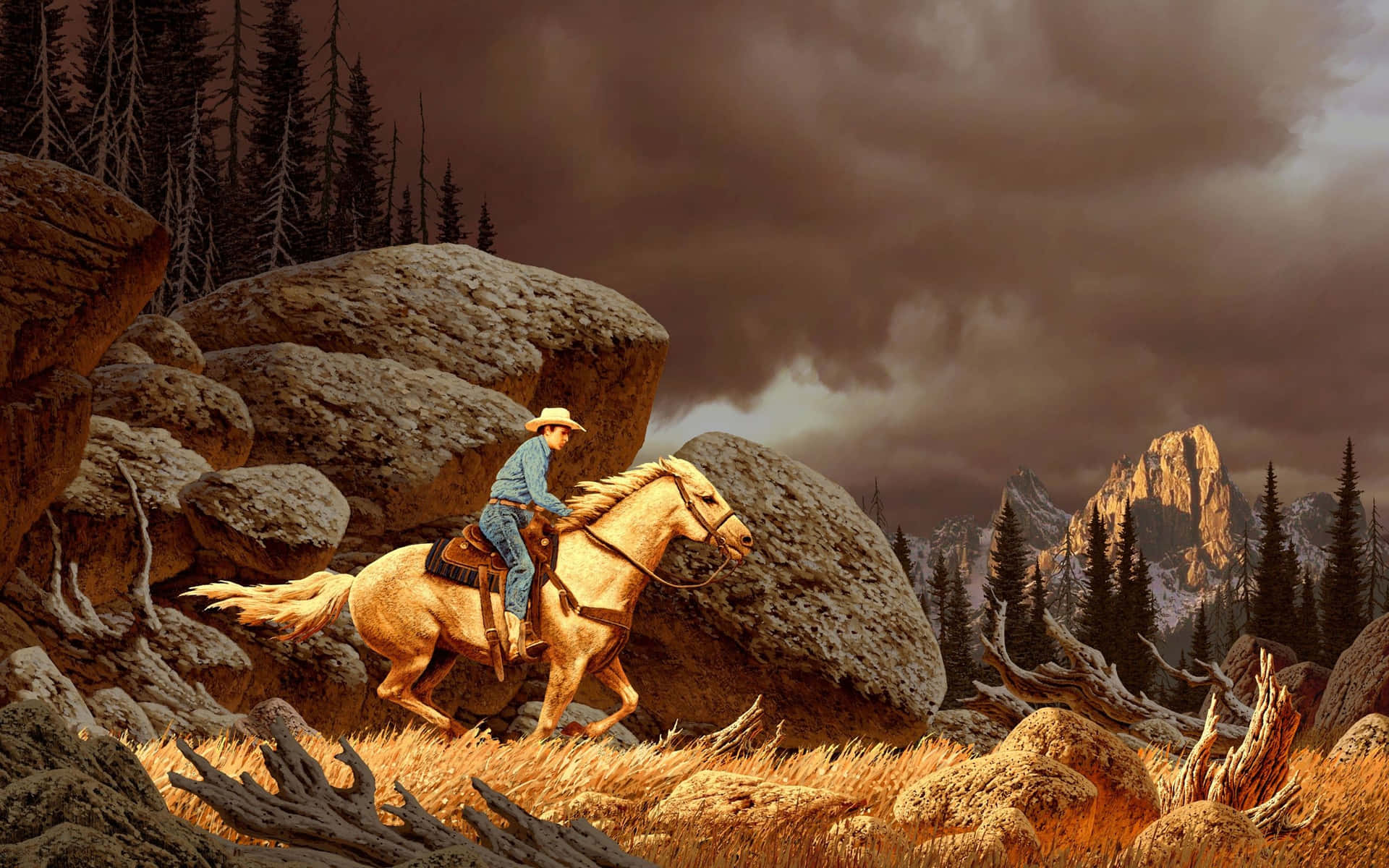 Western Cowboy Desktop Wallpaper
