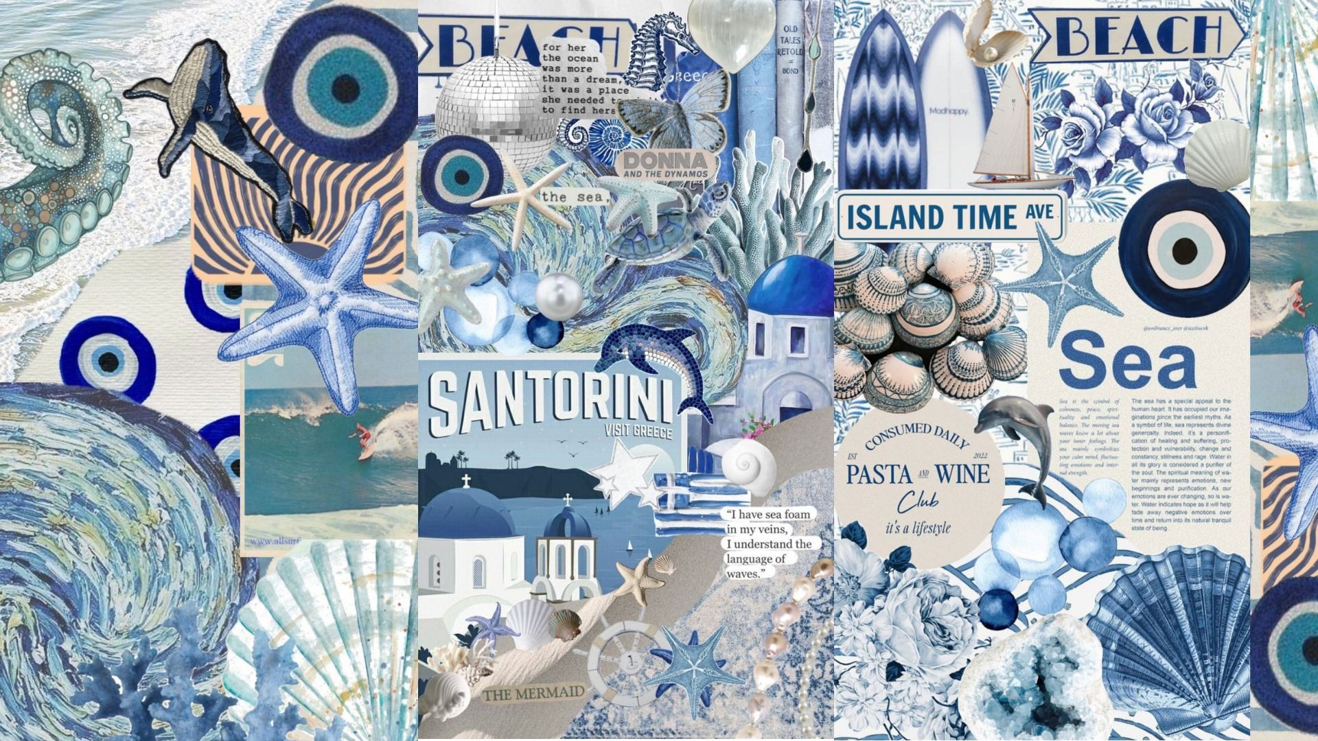 Beachy wallpaper for laptops, coastal