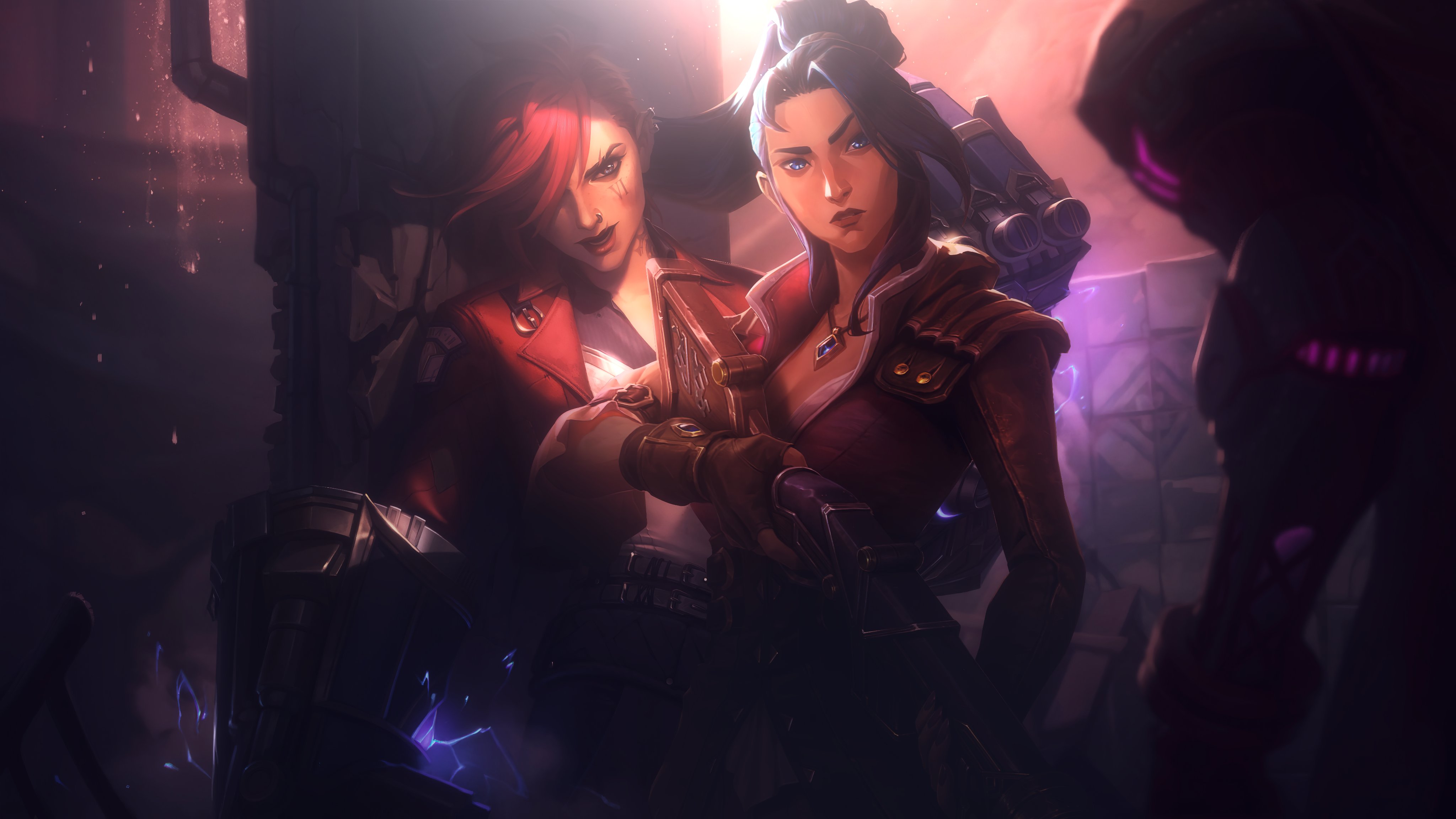 arcane vi and caitlyn desktop wallpaper