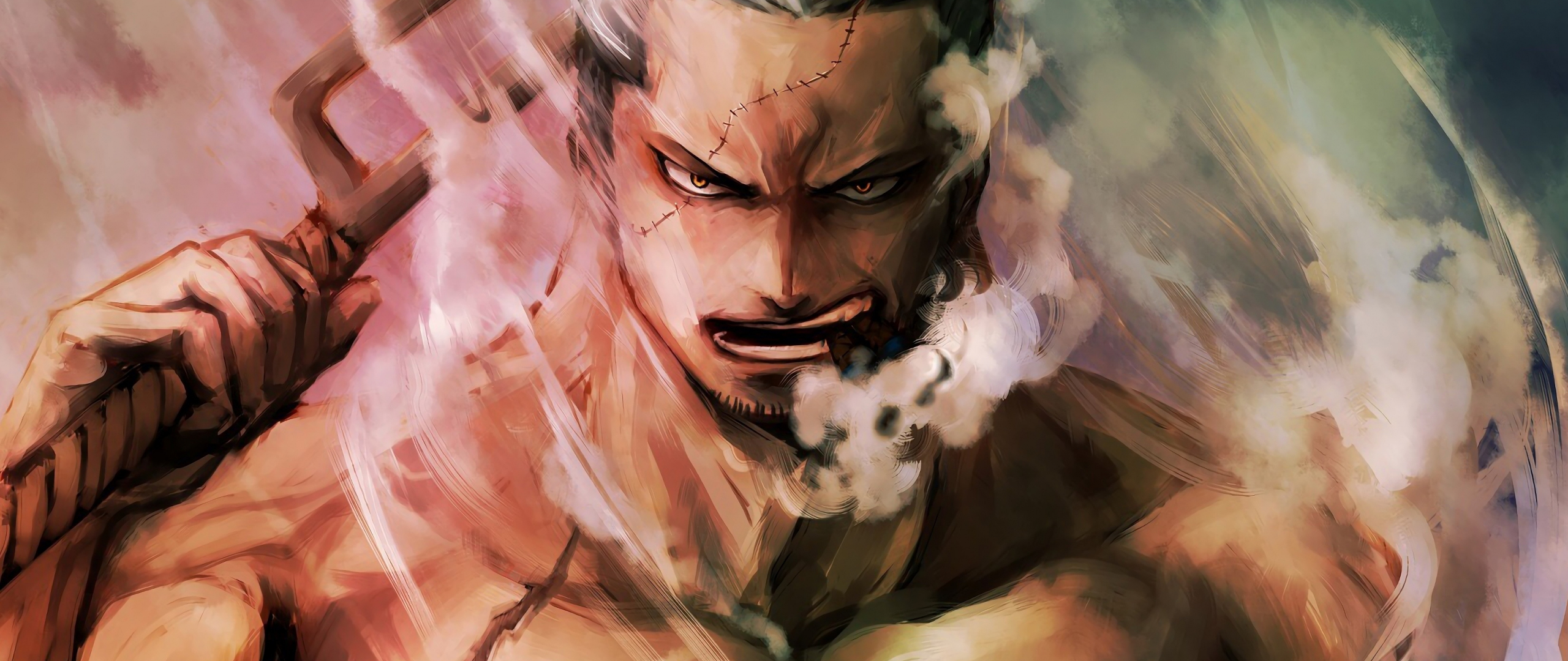 wallpaper 2560x1080 artwork, smoker