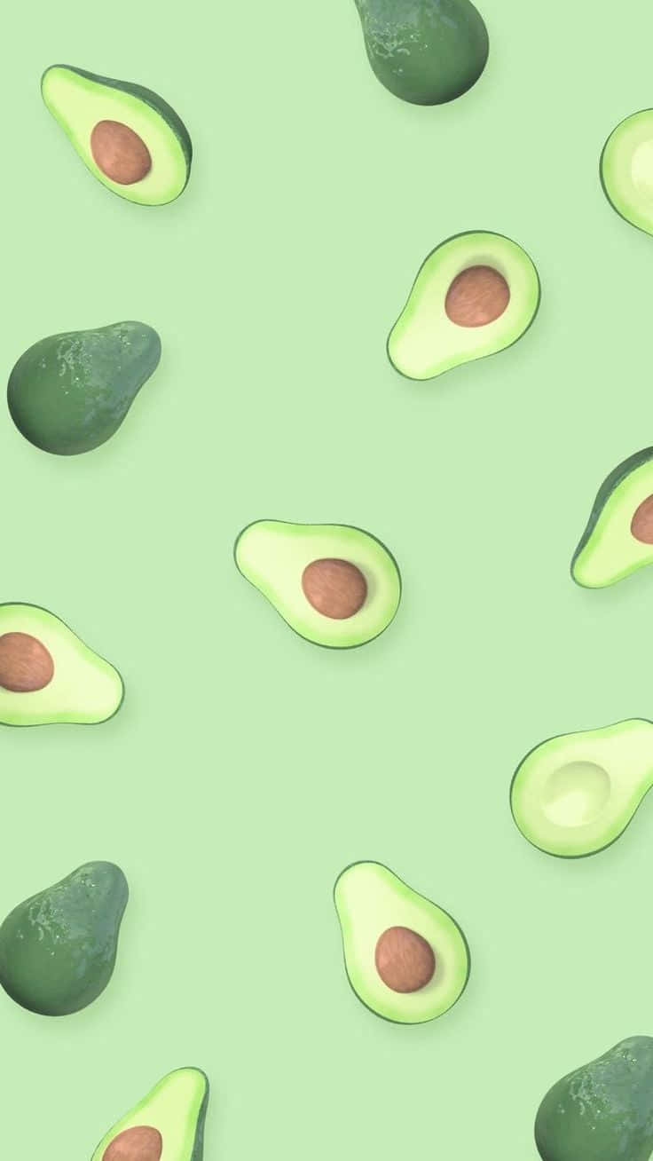 Avocado Cute Green Aesthetic Background