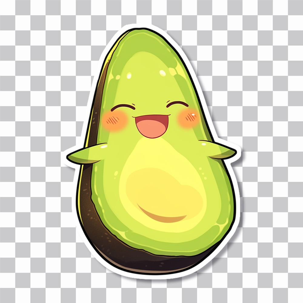 Cute Avocado Aesthetic Sticker