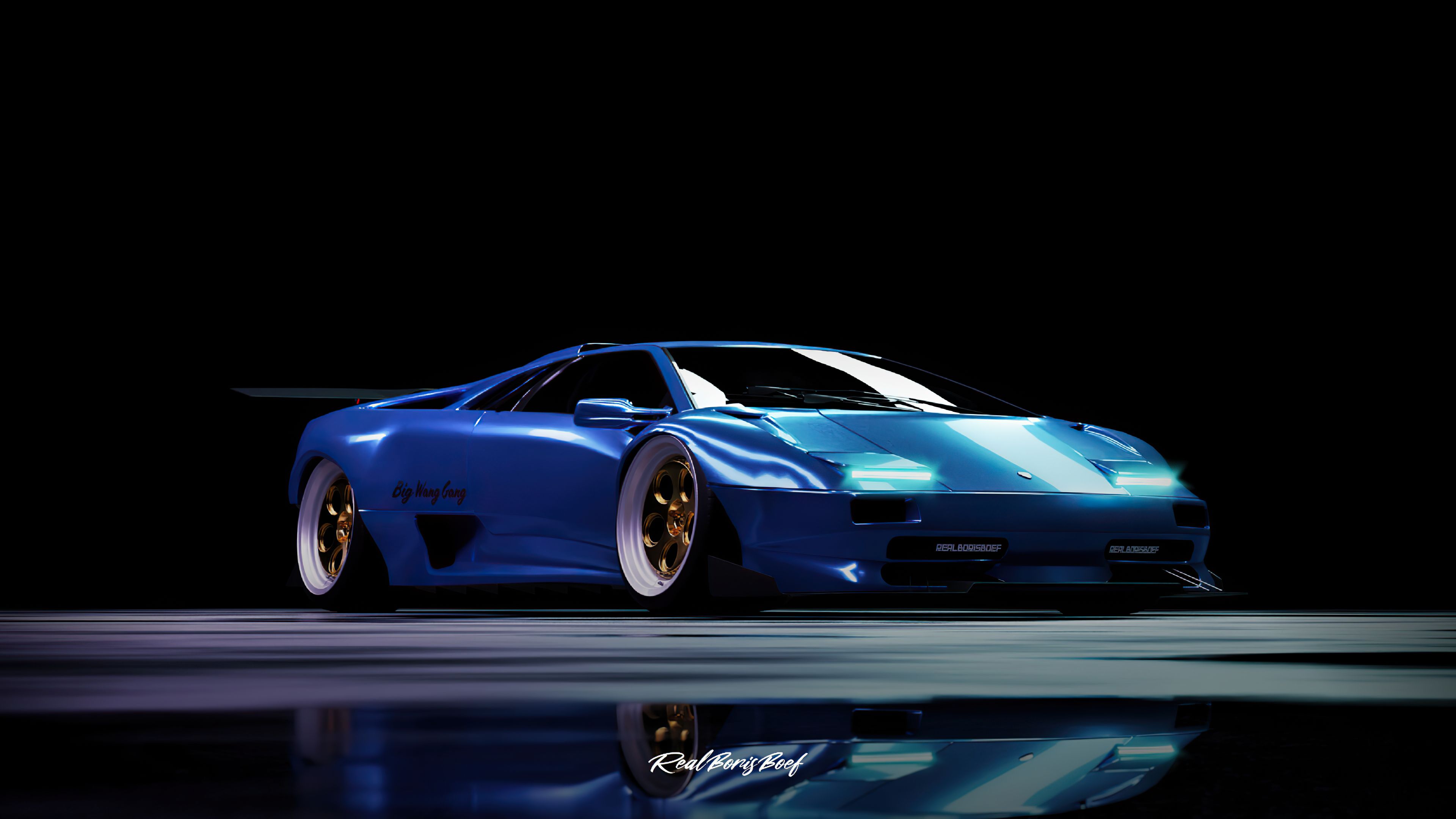 Custom Widebody Lamborghini Diablo 4k