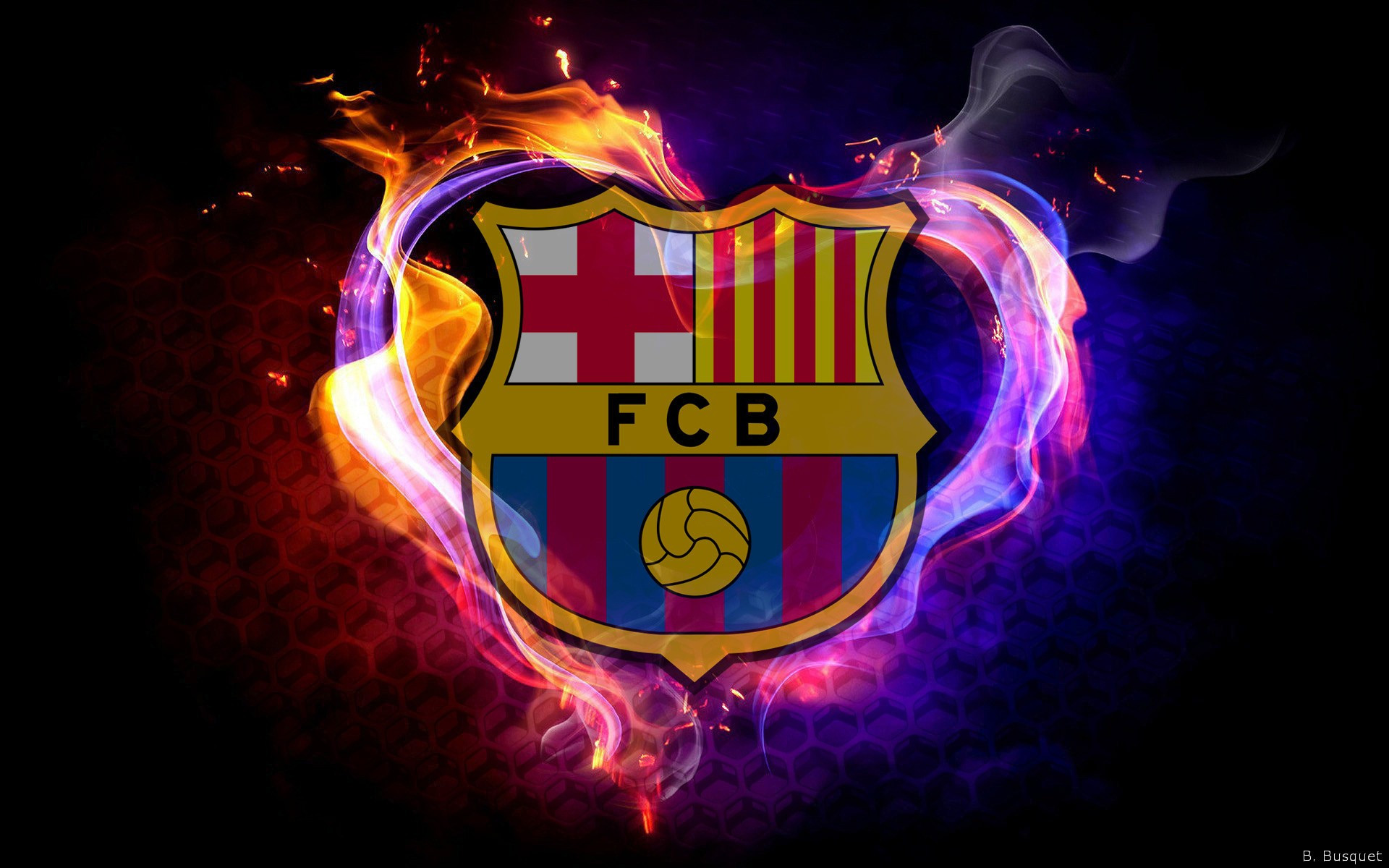 FCB Wallpaper 4K, Logo, FC Barcelona