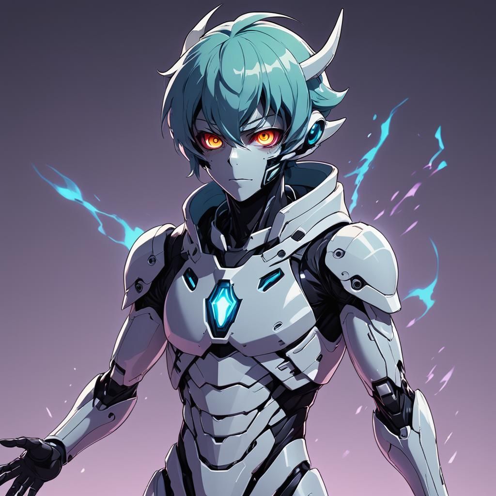 a ghost alien vtuber boy character