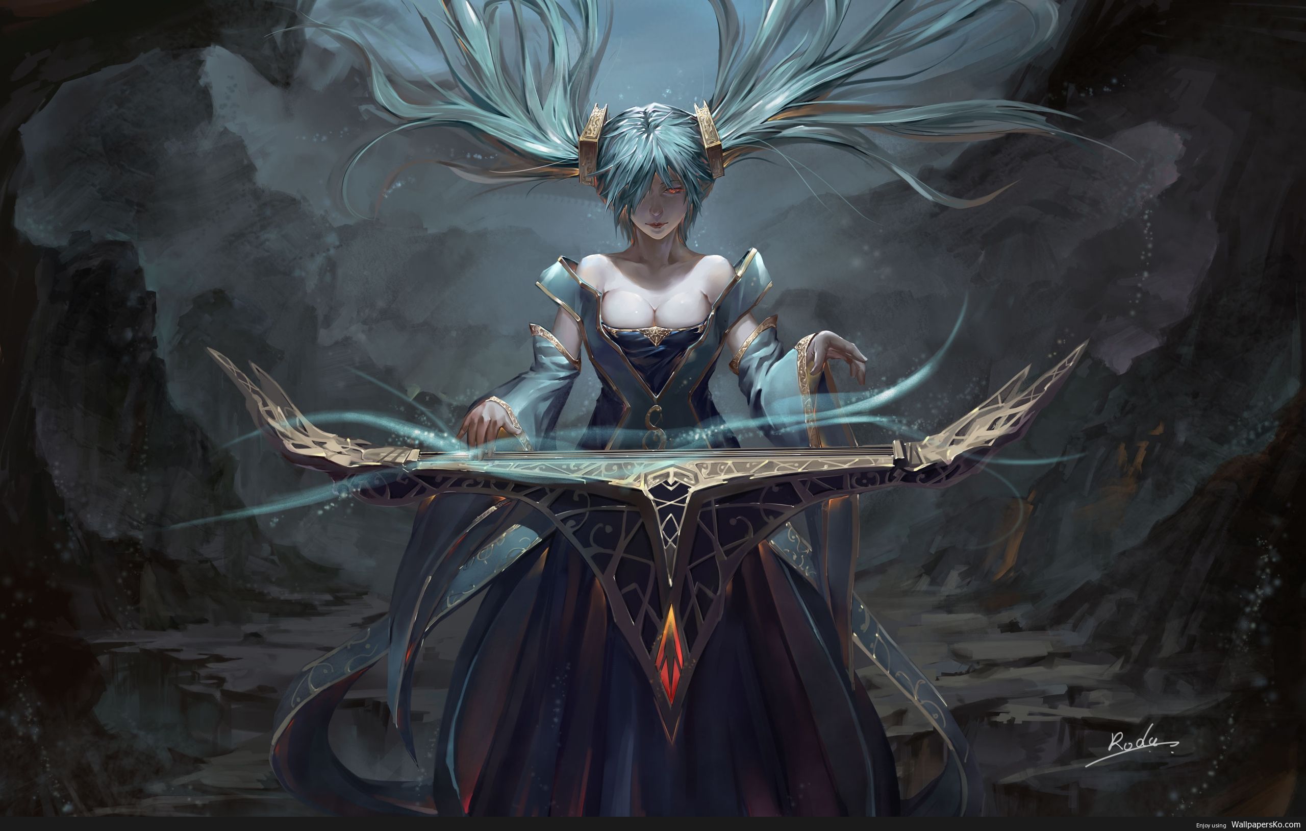 sona league of legends wallpaper, HD