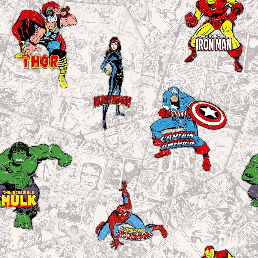 Marvel Heroes Wallpaper Multi Muriva