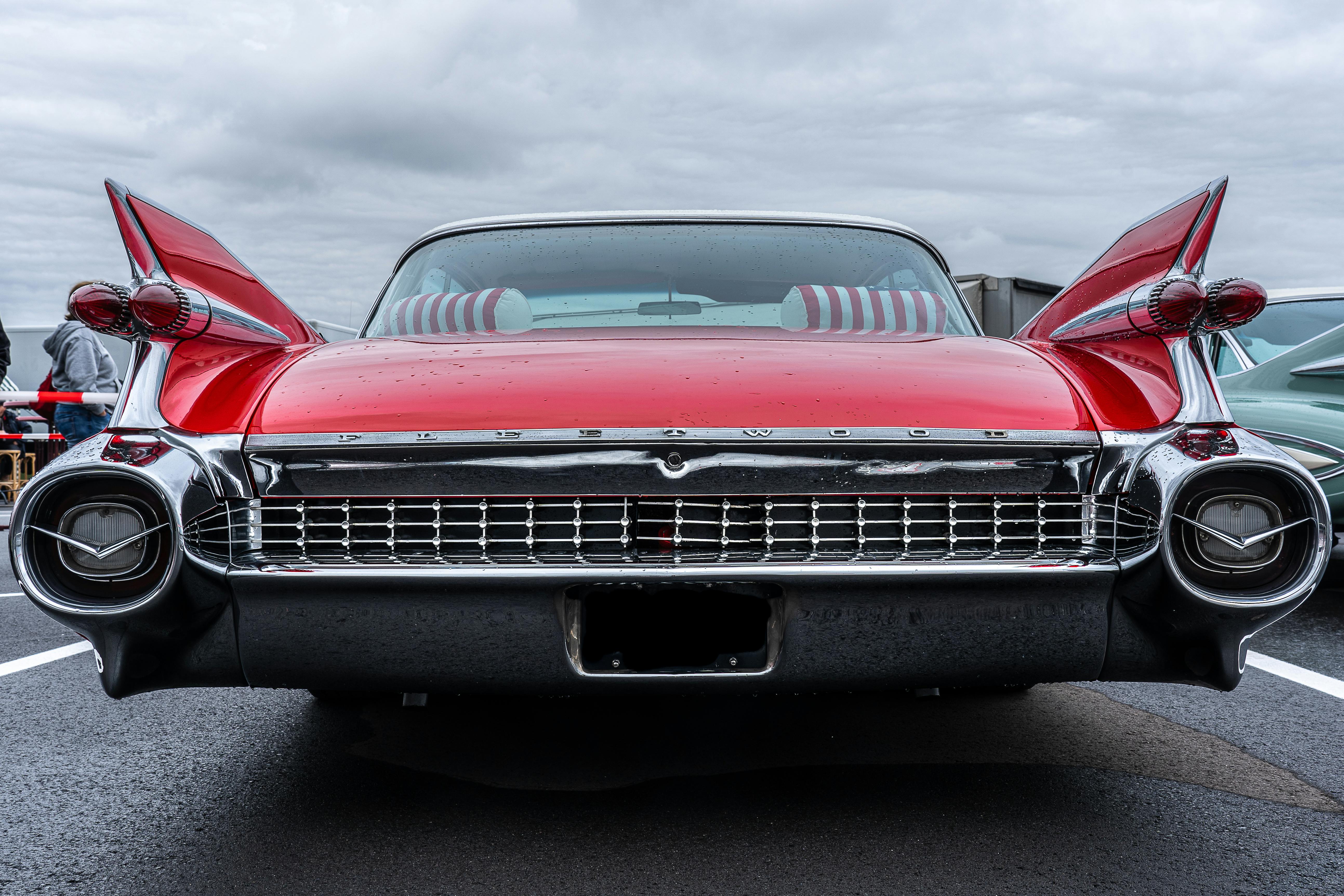 Red Cadillac Fleetwood Classic Car