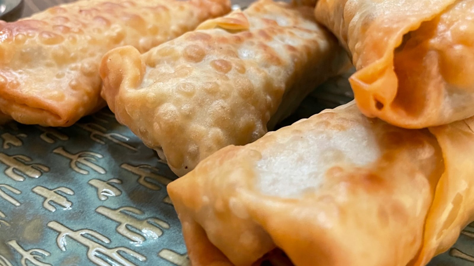 BBQ Cheese Burger Egg Rolls