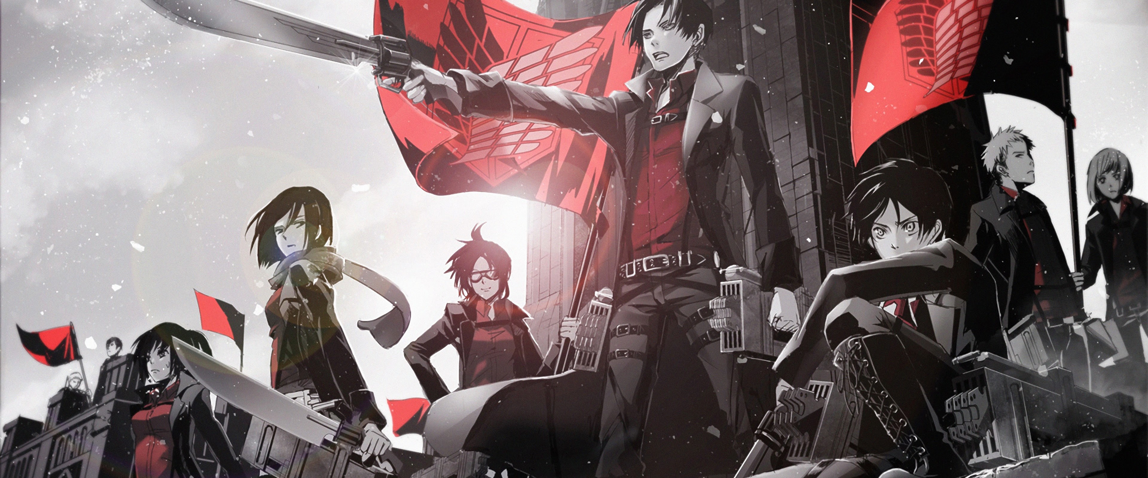 Survey Corps Levi Eren Attack on Titan