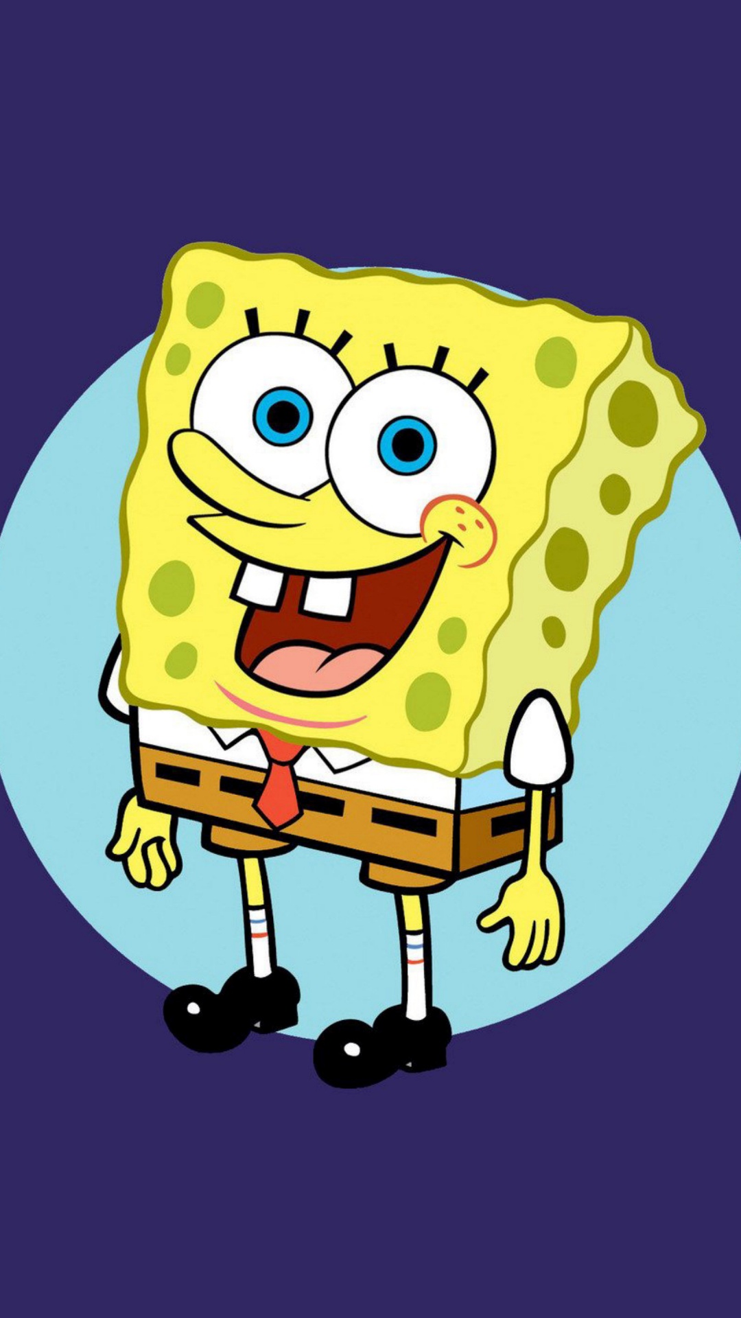 SpongeBob smiley face Wallpaper 4K