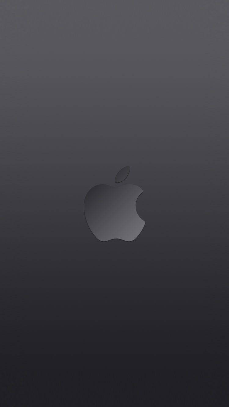 Download Matte Black Apple Logo iPhone