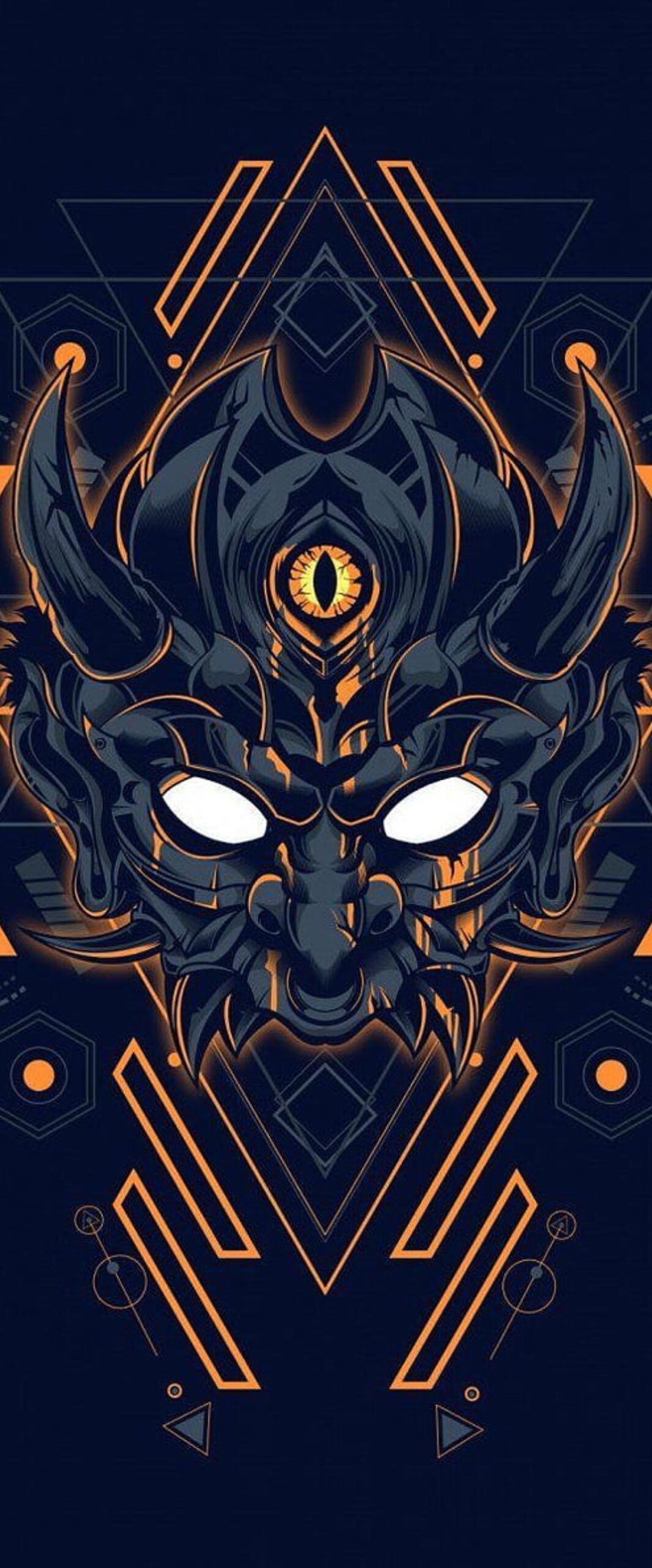 Oni Mask iPhone Wallpaper 4k