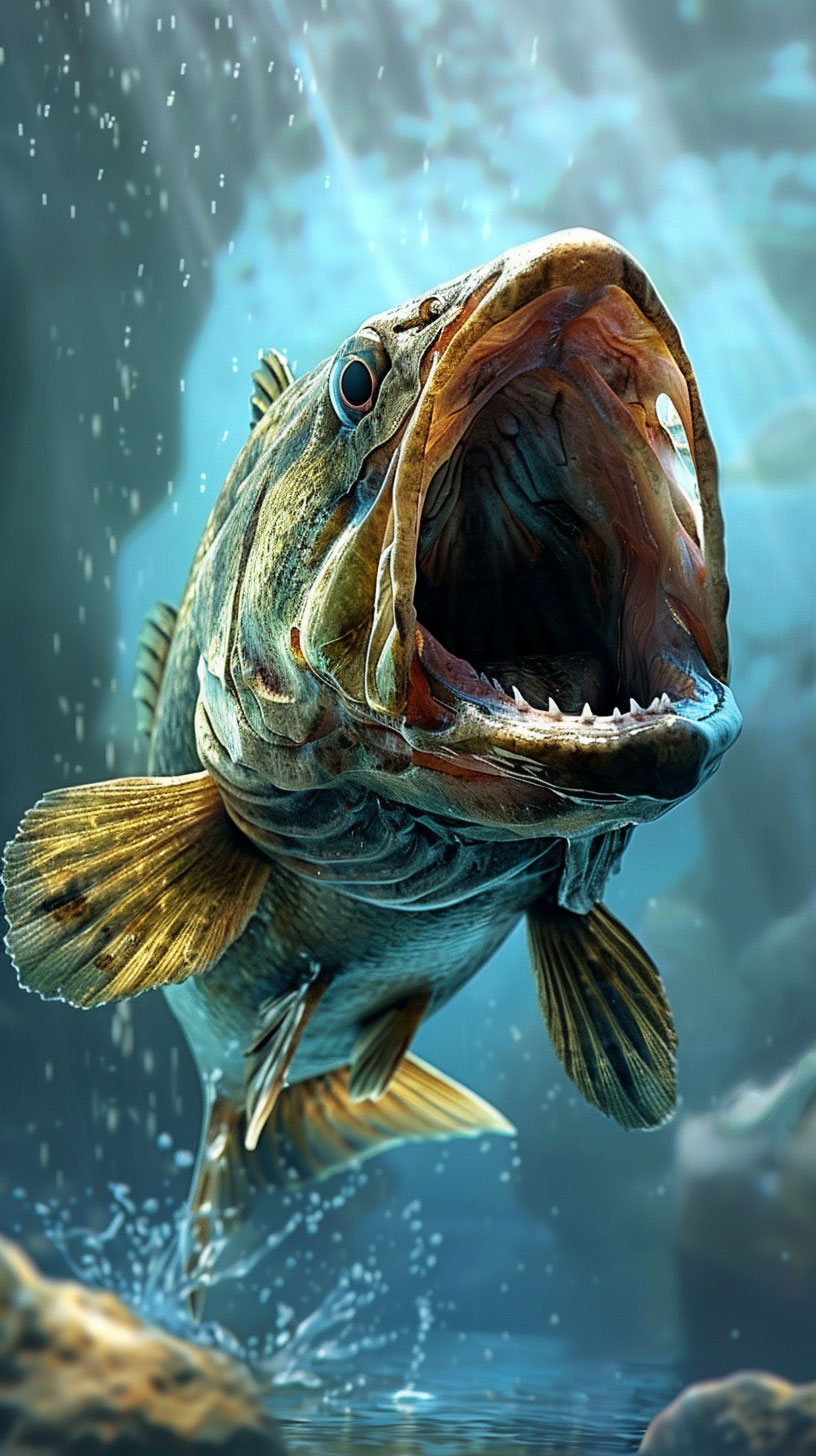 AI fish wallpaper, image. desktop