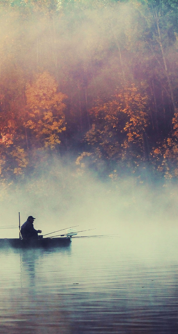 The iPhone Wallpaper Steam River Fishing