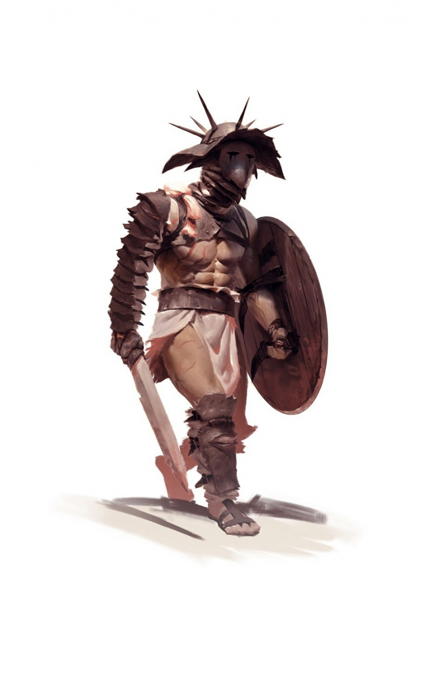 Download wallpaper 840x1336 gladiator