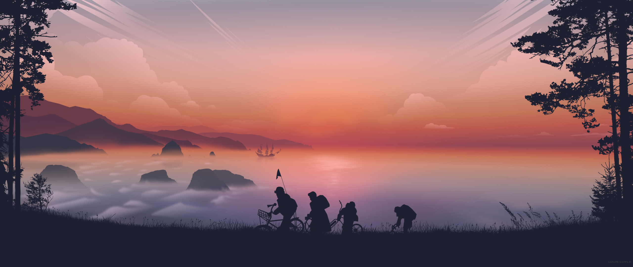 Evening, Silhouette, Minimal art