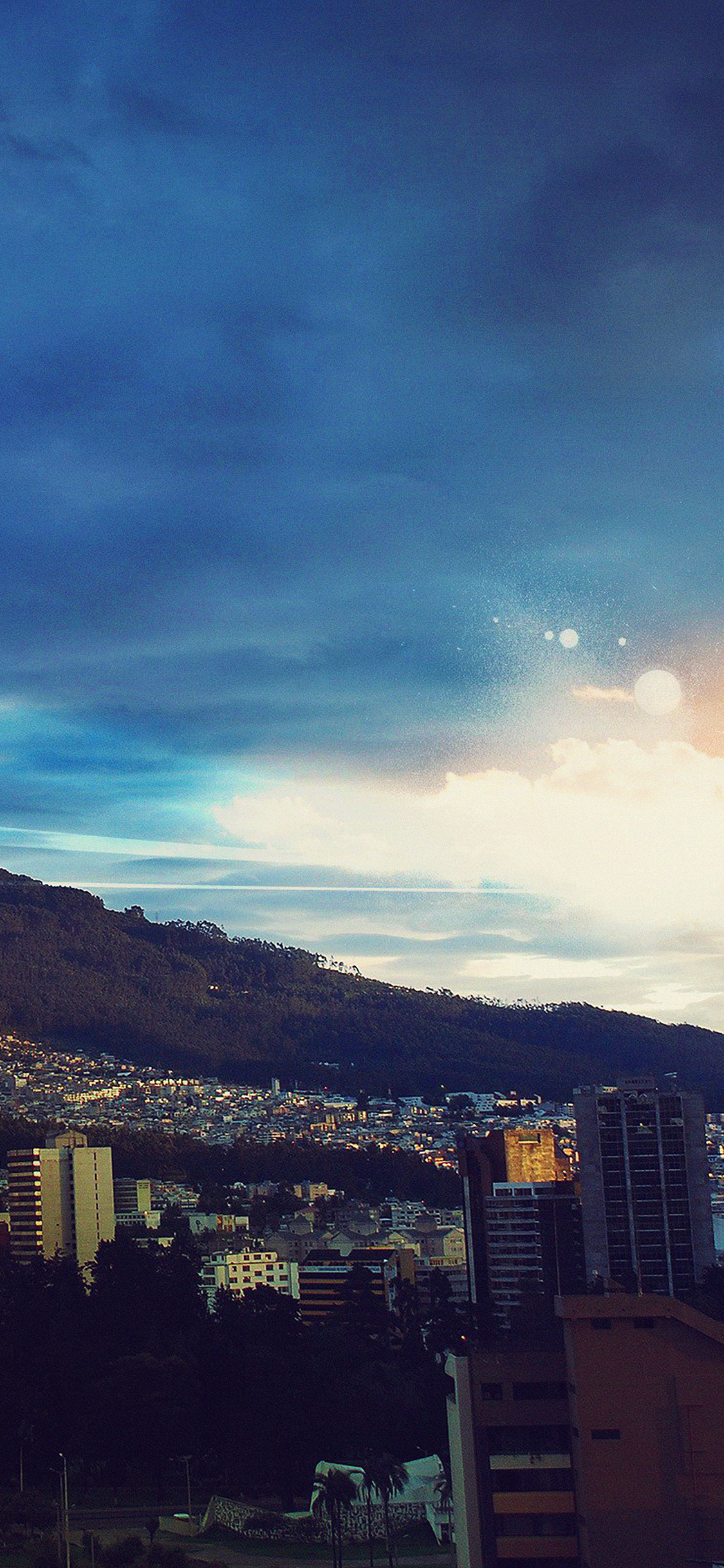 Sunset On Small Town Nature Wallpaper