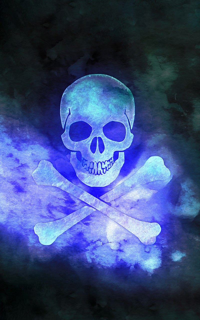 Download Skull, Crossbones, Neon