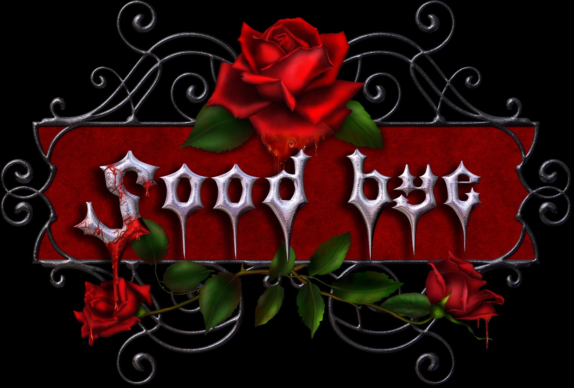 Blood Red Rose Dark Gothic Wallpaper